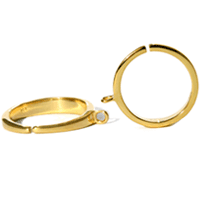 Ring-lås, fg 925S, Ø21mm, 1 stk.