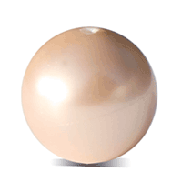 Shell pearl, Pudder, rund, Ø10mm, 2 stk.