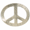 Peace symbol, børstet, 925S, 25x20mm, 1 stk.