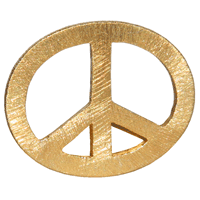 Peace symbol, børstet fg 925S, 25x20mm, 1 stk.