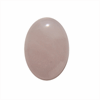 Cabochon, oval, rosakvarts, 8x6mm, 2 stk.