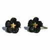 Sorte blomster-ørestikkere