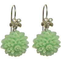 Øreringe med resin blomster