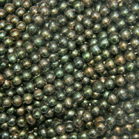 Ferskvand, Mørkegrøn, rund-rillet, 6-7mm, streng.