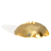 Mini perlehætte m. bølgekant, guldfarvet, 4x1mm, 50 stk.