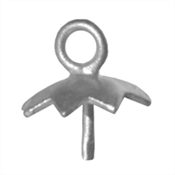 Stjerne-perlehætte med stift, 925S, 10mm, 1 stk. 