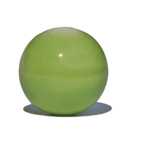 Keramikperle, rund, grøn, Ø12mm, <br>2 stk. pr. pose