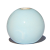 Keramikperle, rund, lyseblå, Ø15mm, <br>2 stk. pr. pose