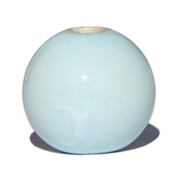 Keramikperle, rund, lyseblå, Ø15mm, <br>2 stk. pr. pose
