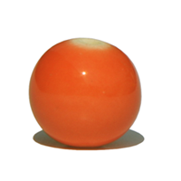 Keramikperle, rund, stærk orange, Ø12mm, <br>2 stk. pr. pose