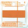Perlesilketråd, Koral-orange, 0.6mm, 2m