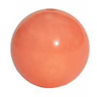 Orange koral, glat rund, Ø8mm, 4 stk.