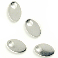 Vedhæng, mini oval, fs, 6x4mm, 10 stk.