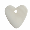 Perlemor, hjerte, hvid, 12x12mm, 10 stk.
