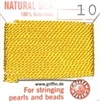 perlesilketråd, gul,10, 0.90mm, 2 m 