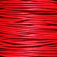 Lædersnor, Rød, Ø0.5mm, 1meter