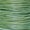 Lædersnor, metallic grøn, Ø1,3mm, 1meter