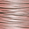 Lædersnor, metallic rosa perlemor, Ø1.2mm, 1meter